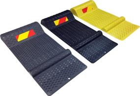 img 1 attached to Gray Plastic Parking Mat Guides for Garage Vehicles by Electriduct - Anti-Skid Car Safety Park Aid