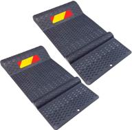 gray plastic parking mat guides for garage vehicles by electriduct - anti-skid car safety park aid logo