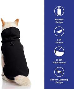 img 1 attached to 🐶 Gooby Fleece Vest Hoodie Dog Sweater - Cozy Pullover with Leash Attachment - Winter Hooded Pet Apparel for Small and Medium Dogs - Indoor and Outdoor Use