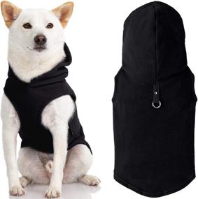 img 4 attached to 🐶 Gooby Fleece Vest Hoodie Dog Sweater - Cozy Pullover with Leash Attachment - Winter Hooded Pet Apparel for Small and Medium Dogs - Indoor and Outdoor Use