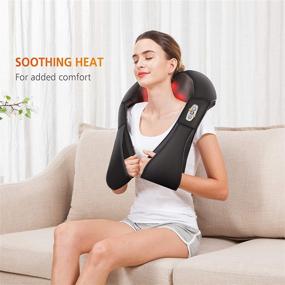 img 3 attached to 🌸 Snailax Shiatsu Neck and Shoulder Massager with Heat - Deep Kneading Electric Massage Pillow for Full Body - Neck, Back, Shoulder, and Foot