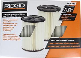img 3 attached to 🔍 Ridgid VF4200 1-Layer Everyday Dirt Wet/Dry Vac Filter (2 pack) - Genuine Replacement for Ridgid 5-20 Gallon Vacuums (VF4000)