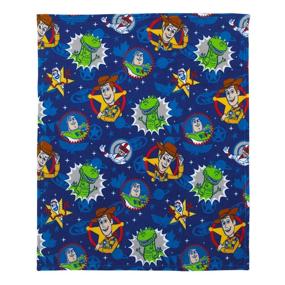 img 2 attached to 🧸 Disney Toy Story 4 - Super Soft Plush Toddler Blanket in Blue, Green, Yellow, and Red