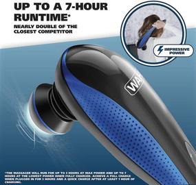 img 2 attached to WAHL Deluxe Lithium Ion Cordless Percussion Handheld Massager - Deep Tissue, Muscle, Back, Neck, Shoulder, Full Body Pain Relief at Home, Car, Office, Travel - Blue