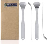 4-pack stainless steel tongue scrapers for fresh breath logo