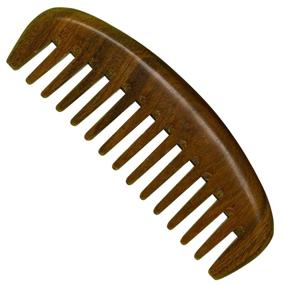img 4 attached to Natural Sandalwood Curly Straight Wooden