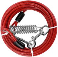 🐶 ueetek pet tie-out cable, 20ft heavy duty dog tie out cable with swivel clip, tangle-free, suitable for dogs up to 110 pounds logo