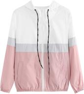 π¬οΈ colorblock drawstring windbreaker for women by sweatyrocks - coats, jackets & vests - women's clothing logo