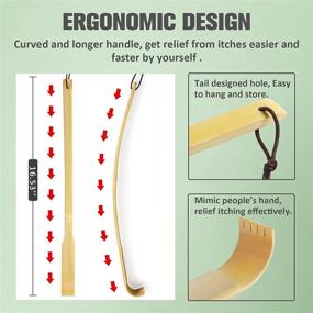 img 3 attached to Изогнутые бамбуковые деревянные когтеточки для спины