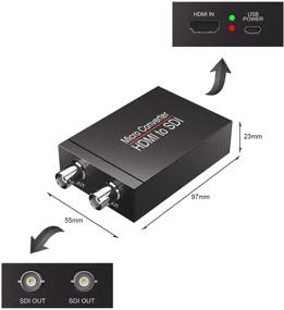 img 2 attached to 🔌 Rybozen HDMI to SDI Converter - High Bit Rates at 2.970 Gbit/s, Auto Input Signal Detection, 1 HDMI in 2 SDI Out