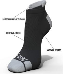 img 3 attached to 🧦 Mens No Show Running Socks - Athletic Ankle Socks - Blister Resistant & Moisture Wicking Low Cut for Women - Pack of 3 Pairs