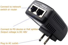 img 1 attached to ANVISION 2-Pack 48V PoE Power Adapter Supply Injector Ethernet: Reliable Solution for IP VoIP Phones, Cameras, AP, and More