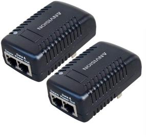 img 4 attached to ANVISION 2-Pack 48V PoE Power Adapter Supply Injector Ethernet: Reliable Solution for IP VoIP Phones, Cameras, AP, and More