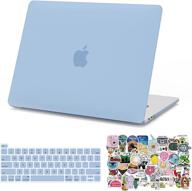 🖥️ g jgoo macbook pro 13 inch case 2020-2016 release a2338 m1 a2289 a2251 a2159 a1989 a1706 a1708, serenity blue matte plastic hard shell case + 70pcs laptop sticker + keyboard cover logo