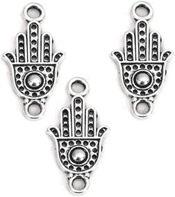 img 3 attached to Hamsa Hand Connector Charms Pieces