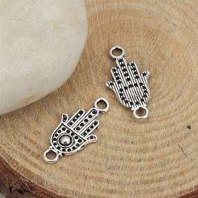 img 1 attached to Hamsa Hand Connector Charms Pieces