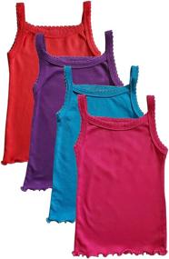 img 4 attached to Stay Comfortable and Stylish with B One Kids Camisole Undershirt Multipack - Girls' Clothing