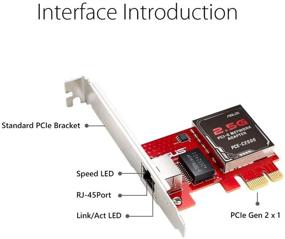 img 2 attached to 🔌 ASUS PCE-C2500 2.5G Base-T PCIe сетевой адаптер | Обратная совместимость, порт RJ45 | Поддержка 2.5Gbps/1Gbps/100Mbps