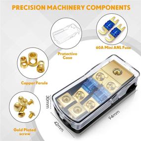 img 2 attached to 🚗 Upgrade your Car Audio System with BULVACK 2 Way Mini ANL Fuse Holder for Amplifiers and Stereos