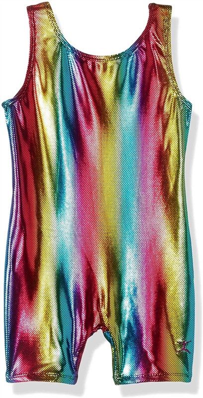danskin gymnastics unitard rainbow x large 标志