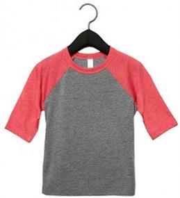 img 2 attached to Bella Canvas Baseball T-Shirt with 3/4 Sleeves (3200T)