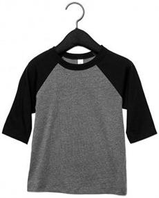 img 3 attached to Bella Canvas Baseball T-Shirt with 3/4 Sleeves (3200T)