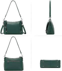img 1 attached to OVER EARTH Crossbody O135E Dark Women's Handbags & Wallets for Shoulder Bags
