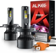 лампа для фар aukee h4 led: высокая мощность 110 вт, 18 000 люмен, 6000k холодный белый, регулируемый луч - премиум-комплект конверсии с микросхемами csp логотип