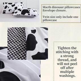 img 1 attached to WINLIFE Cow Print Comforter Set - Soft Microfiber Lightweight Quilt for Twin Bed - Black/White - Perfect for Boys/Girls - Includes 1 Comforter & 1 Pillowcase