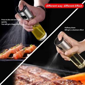 img 2 attached to 🔥 Premium 304 Stainless Steel Olive Oil Spray Bottle for Cooking