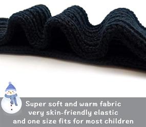 img 3 attached to 🧣 Стильные вязаные зимние шарфы для малышей-детей - модные аксессуары для девочек.