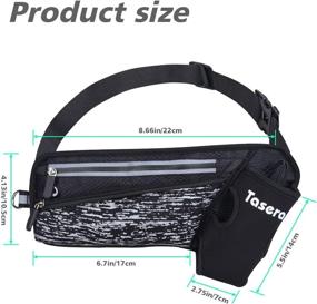 img 1 attached to 🏃 Hydration Waist Pack: Night Reflective Running Belt with Water Bottle Holder & Waist Pouch for Runners, Marathon, Fitness Training, Hiking and Jogging – Men and Women