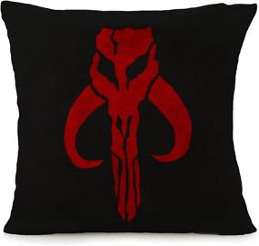 img 3 attached to 🌌 Bayyon Star Wars Decorative Throw Pillow Covers - Set of 4 Cotton Linen Cushion Covers, 18 x 18 inch