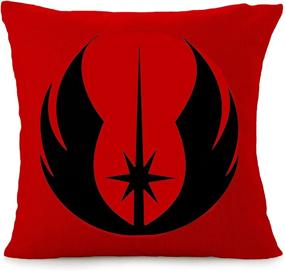 img 1 attached to 🌌 Bayyon Star Wars Decorative Throw Pillow Covers - Set of 4 Cotton Linen Cushion Covers, 18 x 18 inch