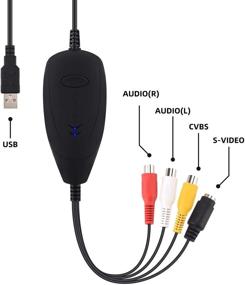 img 2 attached to 🎬 TCNEWCL USB Video Capture Card Device: Windows-Compatible VCR VHS TV to DVD Converter, Effortlessly Digitize & Edit Analog Video