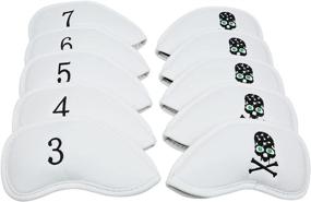 img 2 attached to Skull Design Golf Iron Head Covers Set for All Brands: Titleist, Callaway, Ping, Taylormade, Cobra, Nike, Etc.