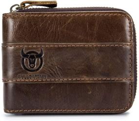 img 4 attached to Genuine BULLCAPTAIN Antimagnetic Leather Wallet: Sleek & Secure