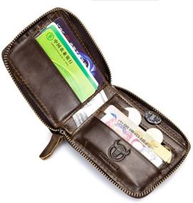 img 1 attached to Genuine BULLCAPTAIN Antimagnetic Leather Wallet: Sleek & Secure