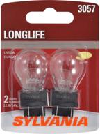 💡 sylvania 3057 long life miniature bulbs: ideal for drl and backup/reverse lights (contains 2 bulbs) logo