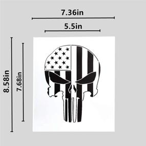 img 3 attached to 🔪 Premium American Punisher Skull Stencil - Ideal for Wood, Walls, Fabric, Airbrushing, and More! Reusable 7.36 x 8.58 inch Mylar Template