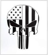 🔪 premium american punisher skull stencil - ideal for wood, walls, fabric, airbrushing, and more! reusable 7.36 x 8.58 inch mylar template logo