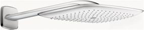 img 4 attached to 🚿 Hansgrohe PuraVida 15-inch Showerhead: Premium Modern Rainfall Shower with Air Infusion and QuickClean in White/Chrome, 27437401