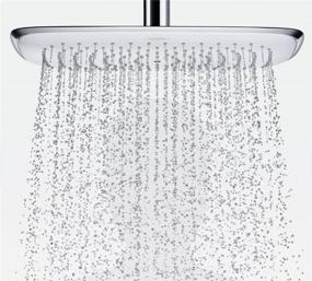 img 1 attached to 🚿 Hansgrohe PuraVida 15-inch Showerhead: Premium Modern Rainfall Shower with Air Infusion and QuickClean in White/Chrome, 27437401