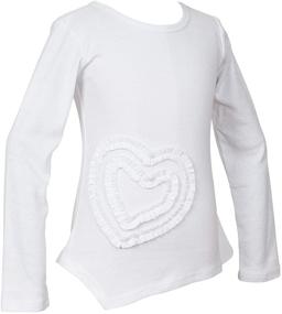 img 3 attached to Stunning Holy Unicorn Long Sleeve Heart Shaped T Shirt for Girls' – Tops, Tees & Blouses