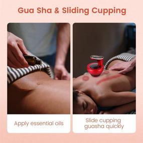 img 1 attached to 🔥 Нагревающий массажер Scienlodic 9 Gear Cupping Gua Sha: Совершенный набор для эффективного купирования и скрабирования, перезаряжаемый и многофункциональный для массажа спины и всего тела