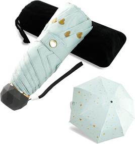 img 4 attached to ☔ Compact Folding Travel Umbrella - Small & Portable Rain Umbrella