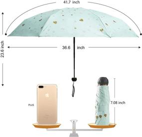 img 3 attached to ☔ Compact Folding Travel Umbrella - Small & Portable Rain Umbrella