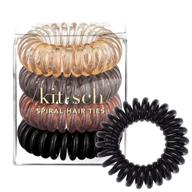 🔸 spiral hair ties for brunettes - 4 pack, kitsch hair coils for better seo logo