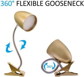 img 3 attached to 💡 Energetic Clip on Lamp for Bed: Non-Dimmable Reading Light with Flexible Gooseneck, 4000K Cool White, 3.5W 240 LM, Eye Protection, ETL Listed