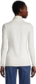 img 2 attached to Lands' End Women's Lightweight Fitted Long Sleeve Turtleneck: Supreme Comfort and Style